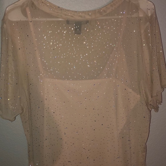 Sparkly studded mesh dress plus size - Picture 4 of 4